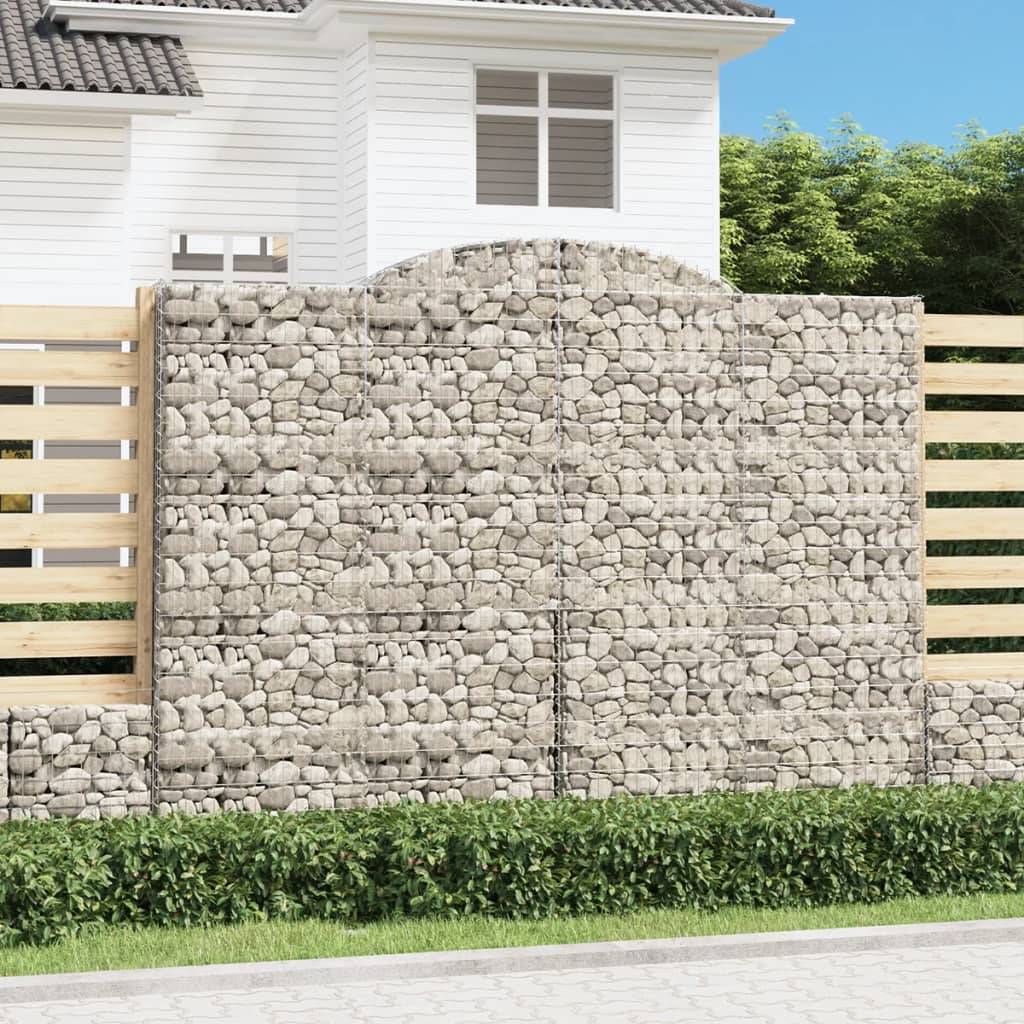 Arched Gabion Basket 300x30x220/240 cm Galvanised Iron