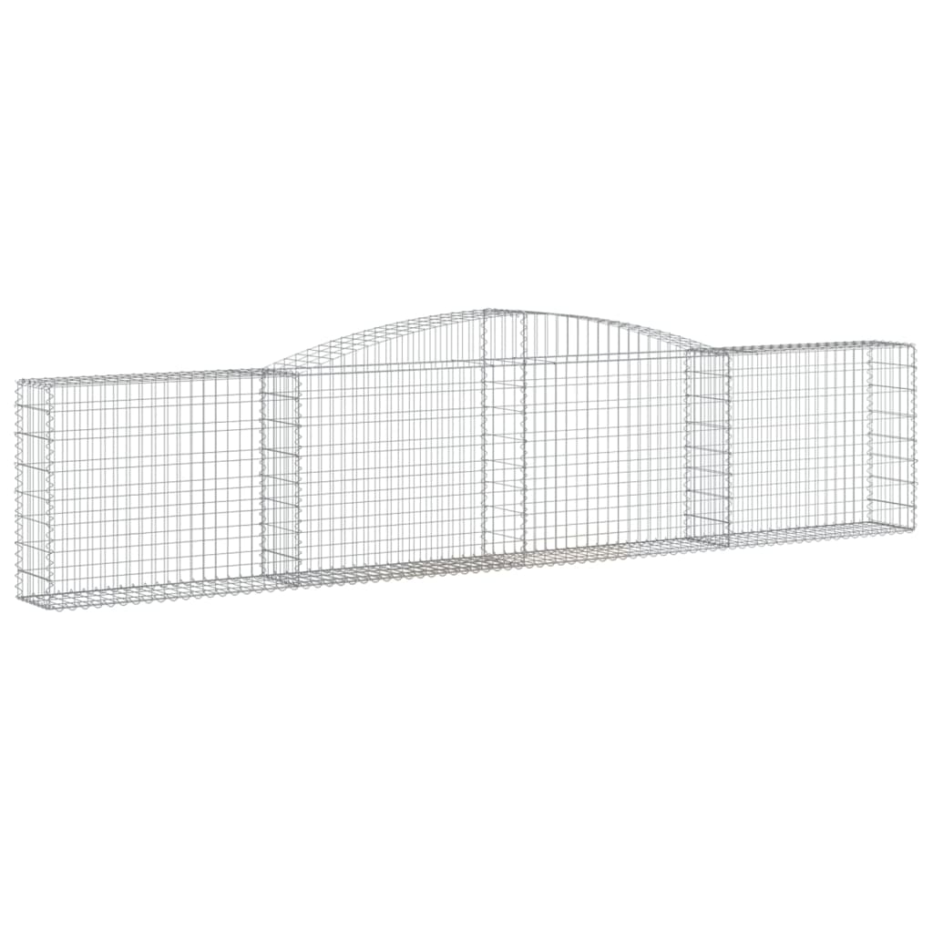 Arched Gabion Basket 400x30x80/100 cm Galvanised Iron