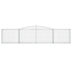 Arched Gabion Basket 400x50x80/100 cm Galvanised Iron