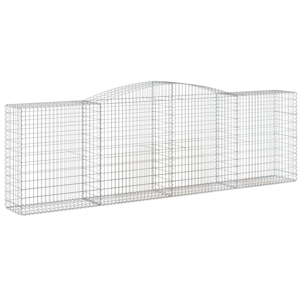 Arched Gabion Basket 400x50x120/140 cm Galvanised Iron