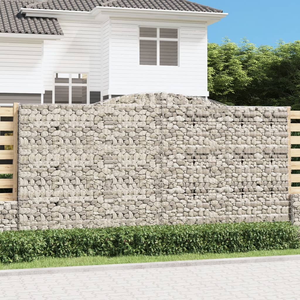 Arched Gabion Basket 400x50x200/220 cm Galvanised Iron