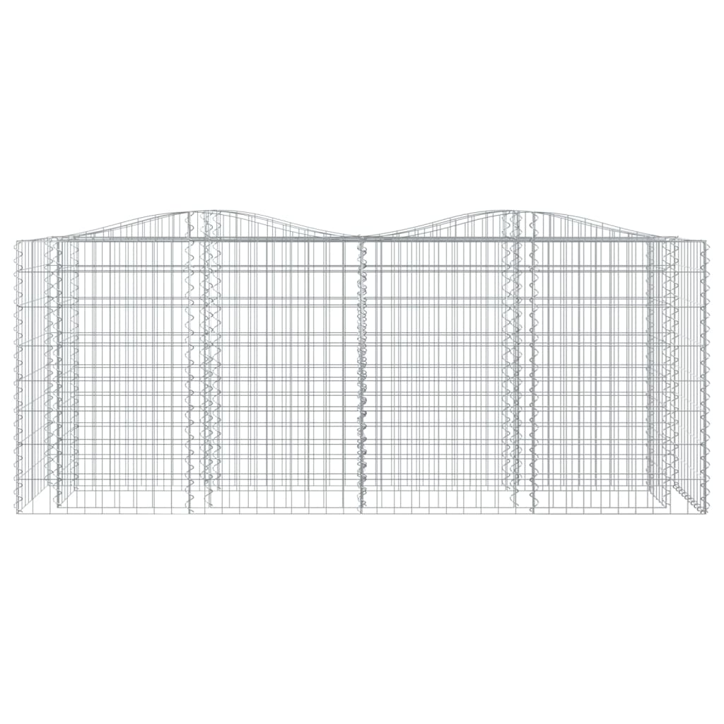 Arched Gabion Raised Bed 200x50x100 cm Galvanised Iron