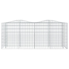 Arched Gabion Raised Bed 200x50x100 cm Galvanised Iron