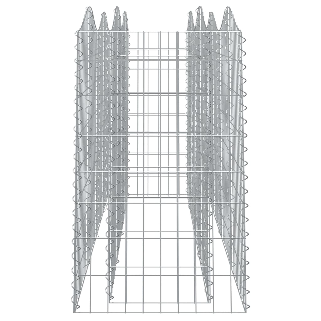 Arched Gabion Raised Bed 200x50x100 cm Galvanised Iron