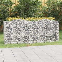 Arched Gabion Raised Bed 200x50x100 cm Galvanised Iron