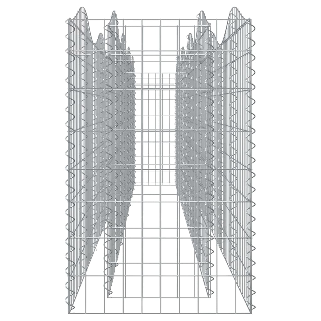 Arched Gabion Raised Bed 400x50x100 cm Galvanised Iron