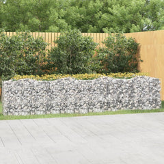 Arched Gabion Raised Bed 400x50x100 cm Galvanised Iron