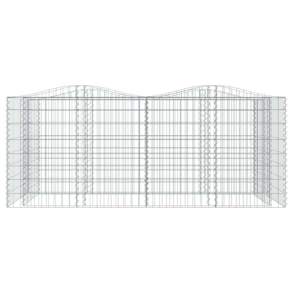 Arched Gabion Raised Bed 200x100x100 cm Galvanised Iron