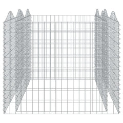 Arched Gabion Raised Bed 200x100x100 cm Galvanised Iron