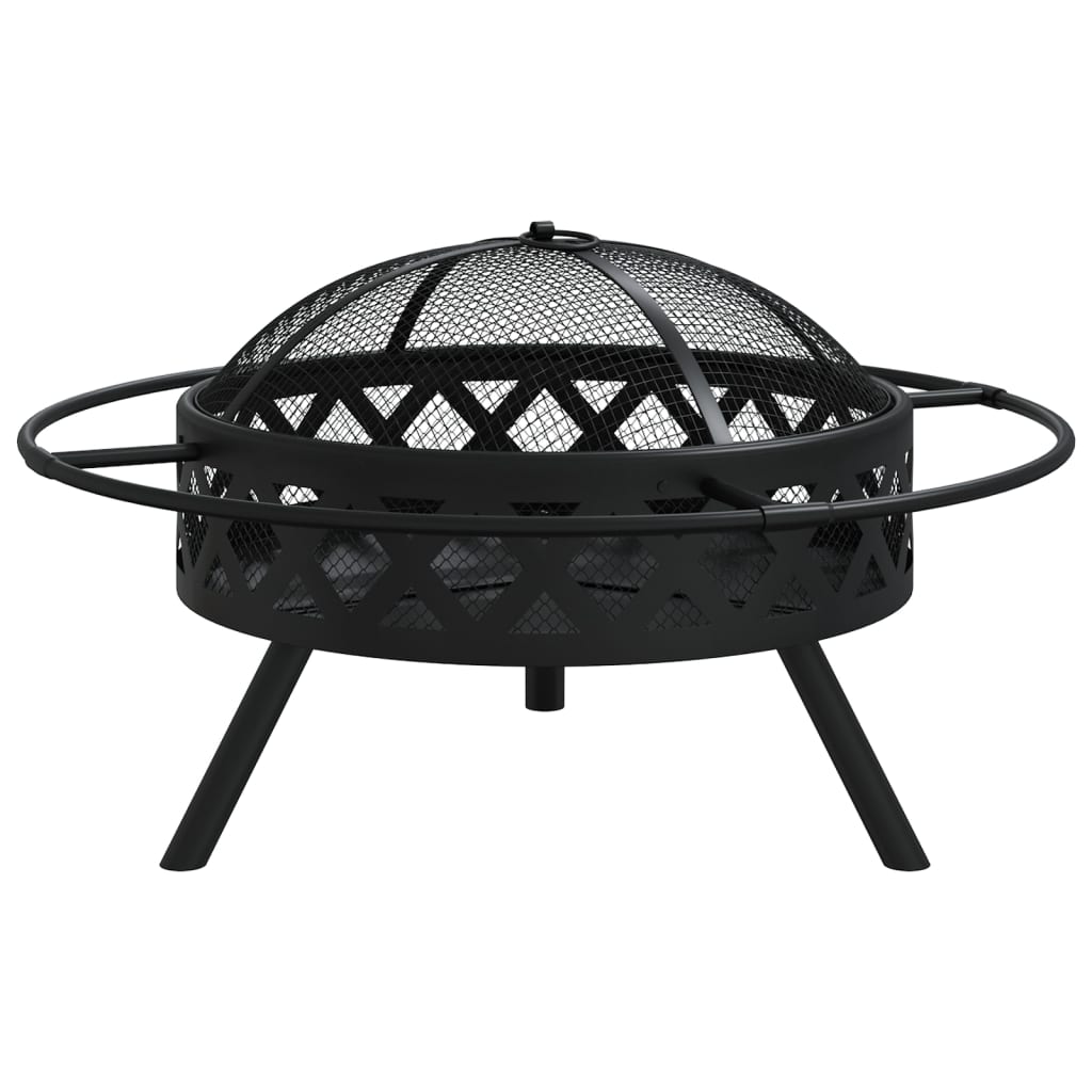 Fire Pit with Poker 70 cm XXL Steel