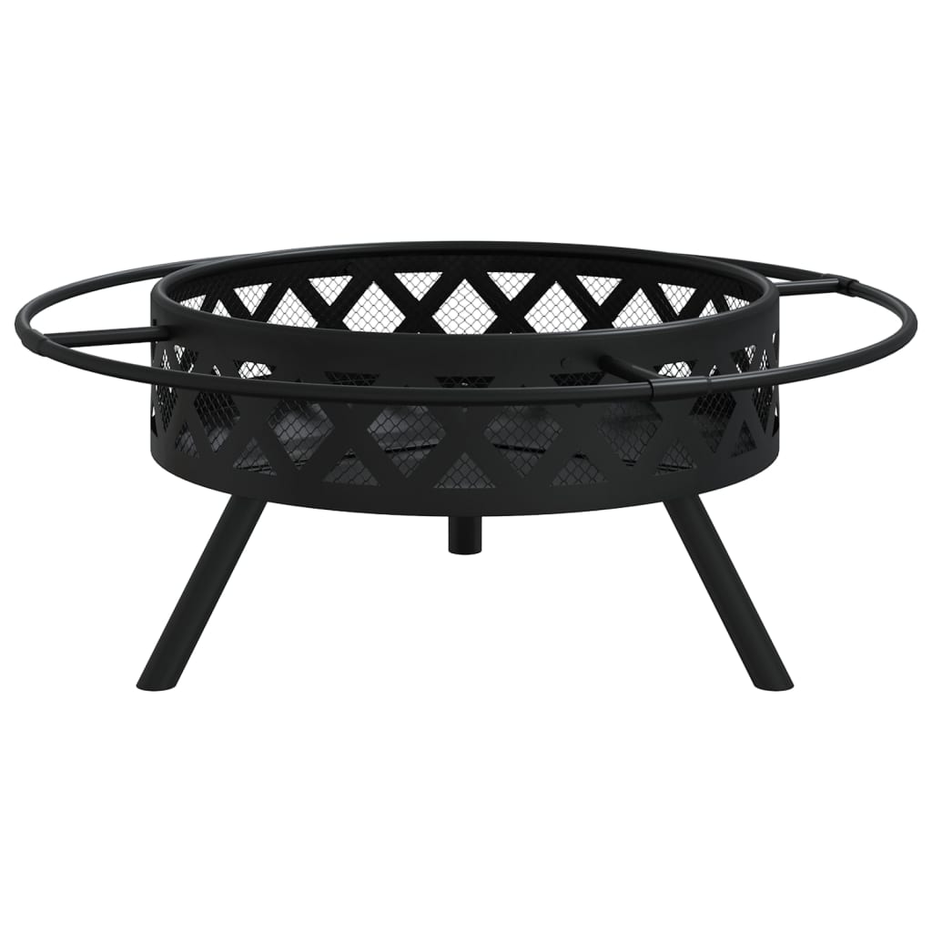 Fire Pit with Poker 70 cm XXL Steel