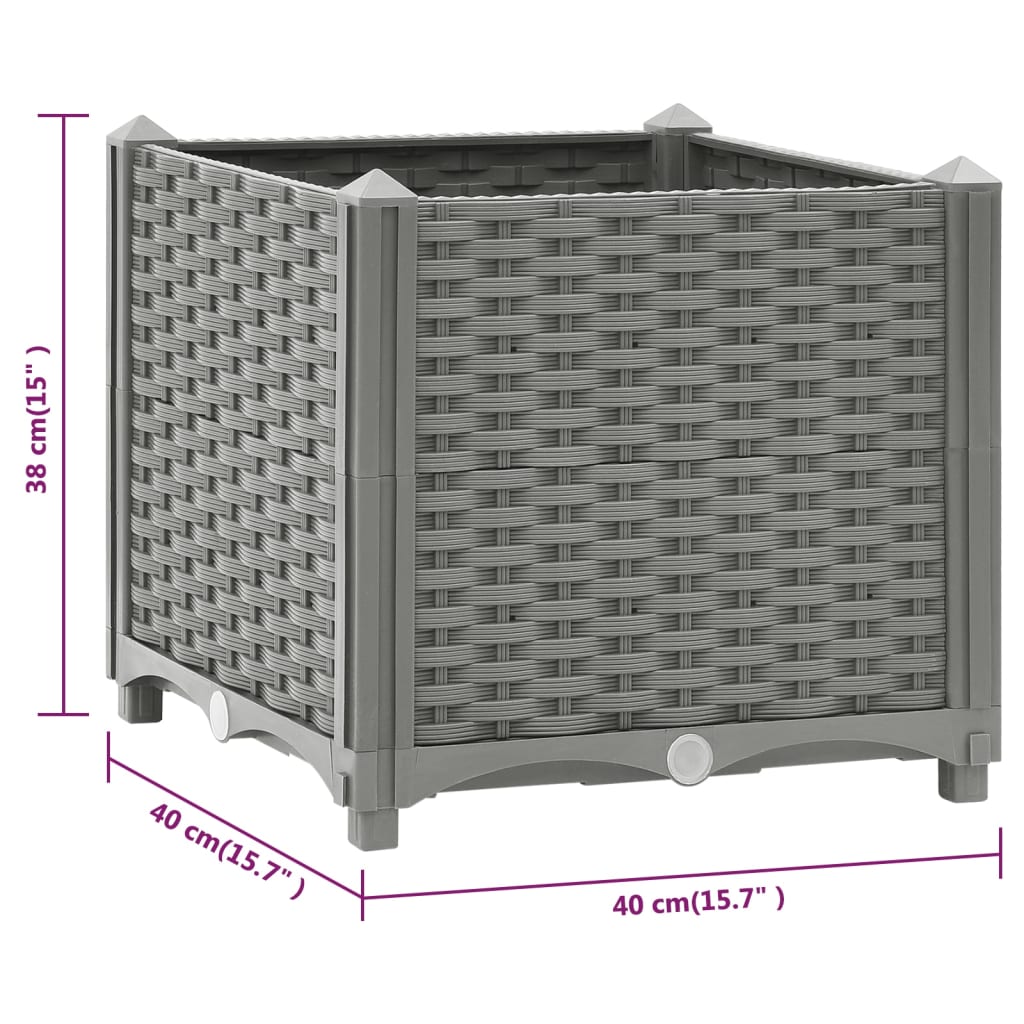 Raised Bed 40x40x38 cm Polypropylene