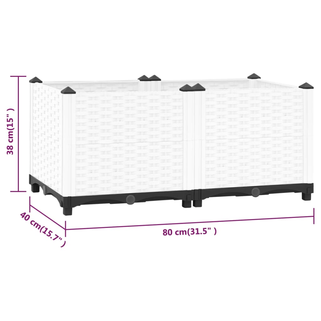 Raised Bed 80x40x38 cm Polypropylene