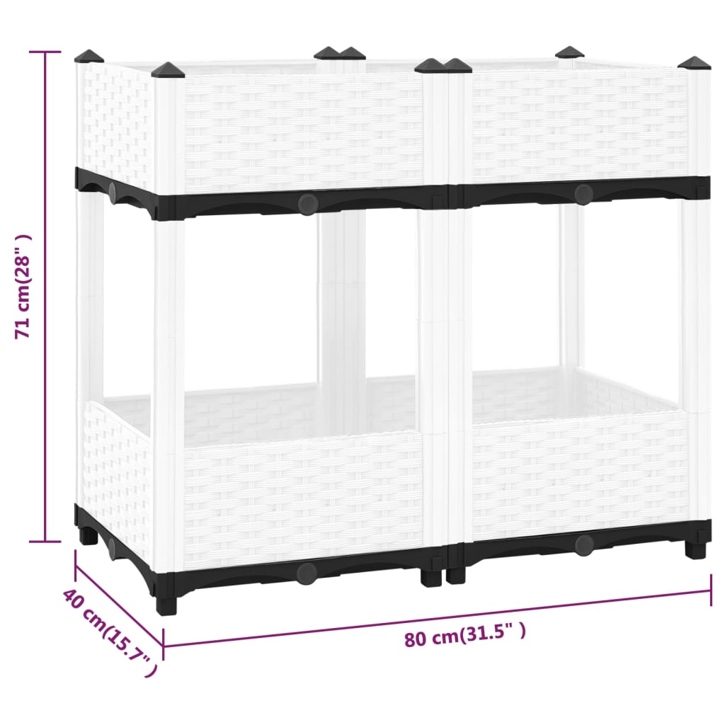 Raised Bed 80x40x71 cm Polypropylene