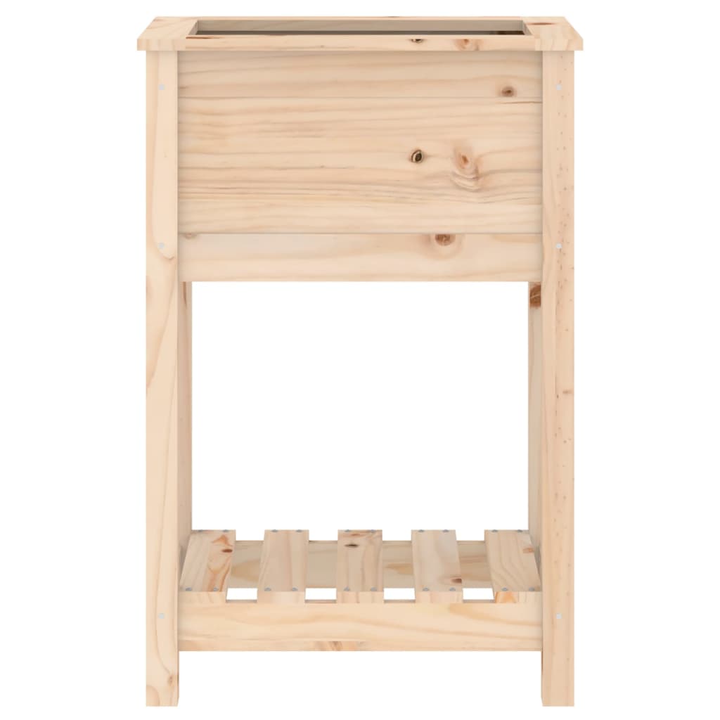 Planter with Shelf 54x34.5x81 cm Solid Wood Pine