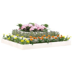 Planter White 110x110x27 cm Solid Wood Pine