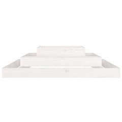 Planter White 110x110x27 cm Solid Wood Pine