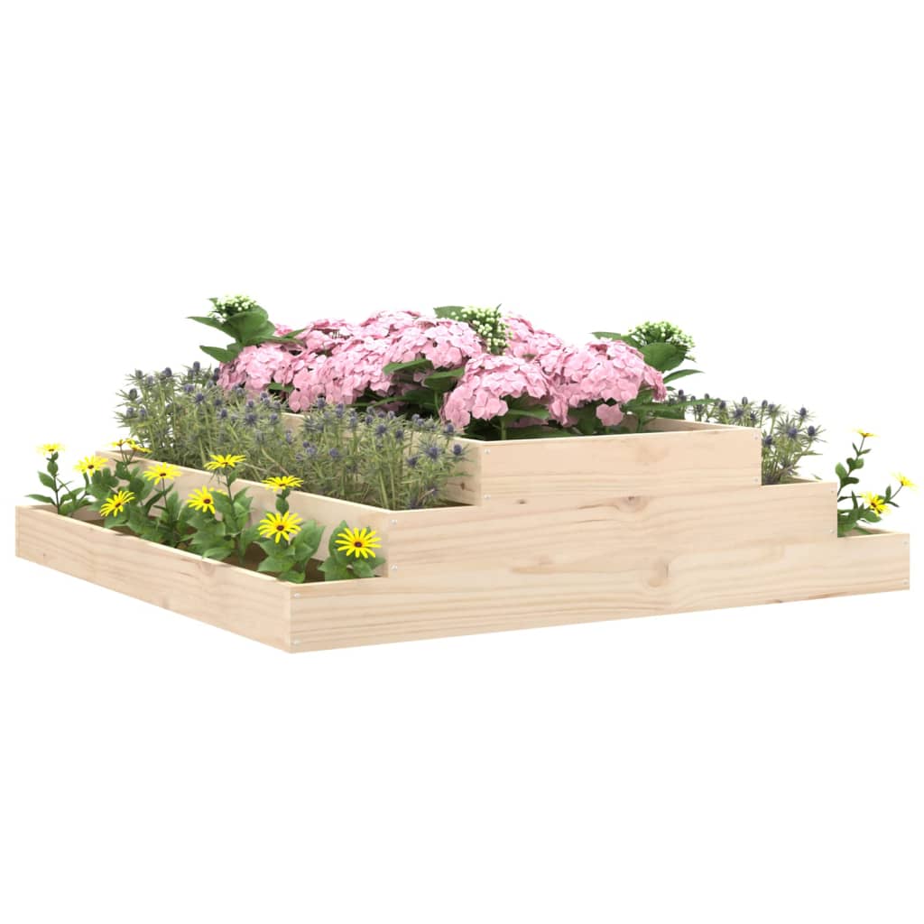 Planter 110x110x27 cm Solid Wood Pine