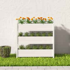 Planter White 112x25x104.5 cm Solid Wood Pine