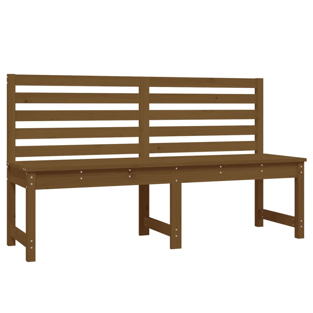 Garden Bench Honey Brown 157.5 cm Solid Wood Pine