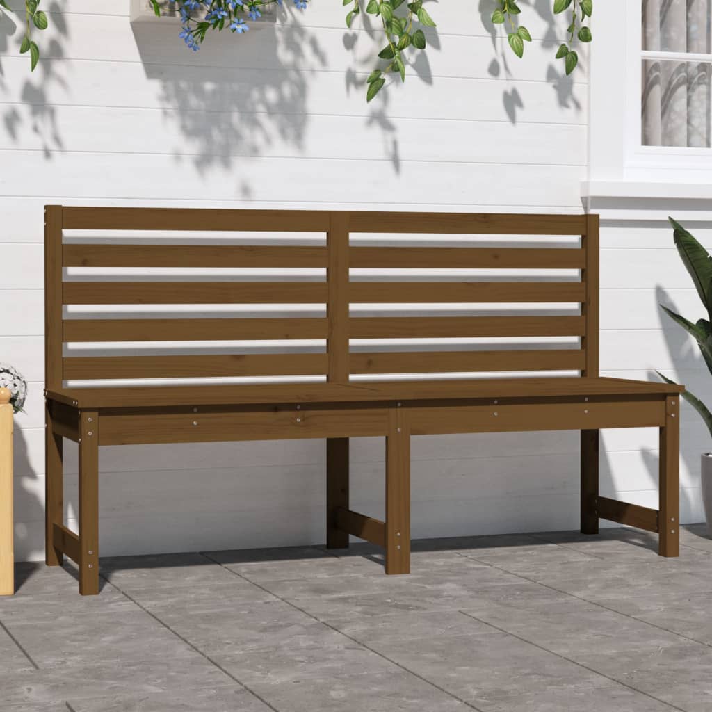 Garden Bench Honey Brown 157.5 cm Solid Wood Pine