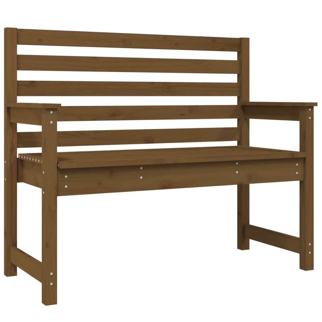 Garden Bench Honey Brown 109x48x91.5 cm Solid Wood Pine