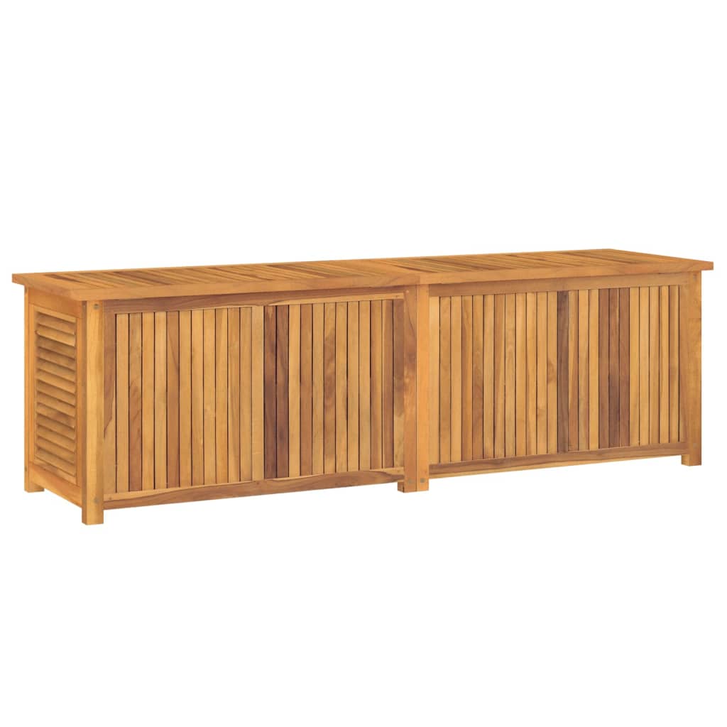 Garden Storage Box with Bag 175x50x53 cm Solid Wood Teak