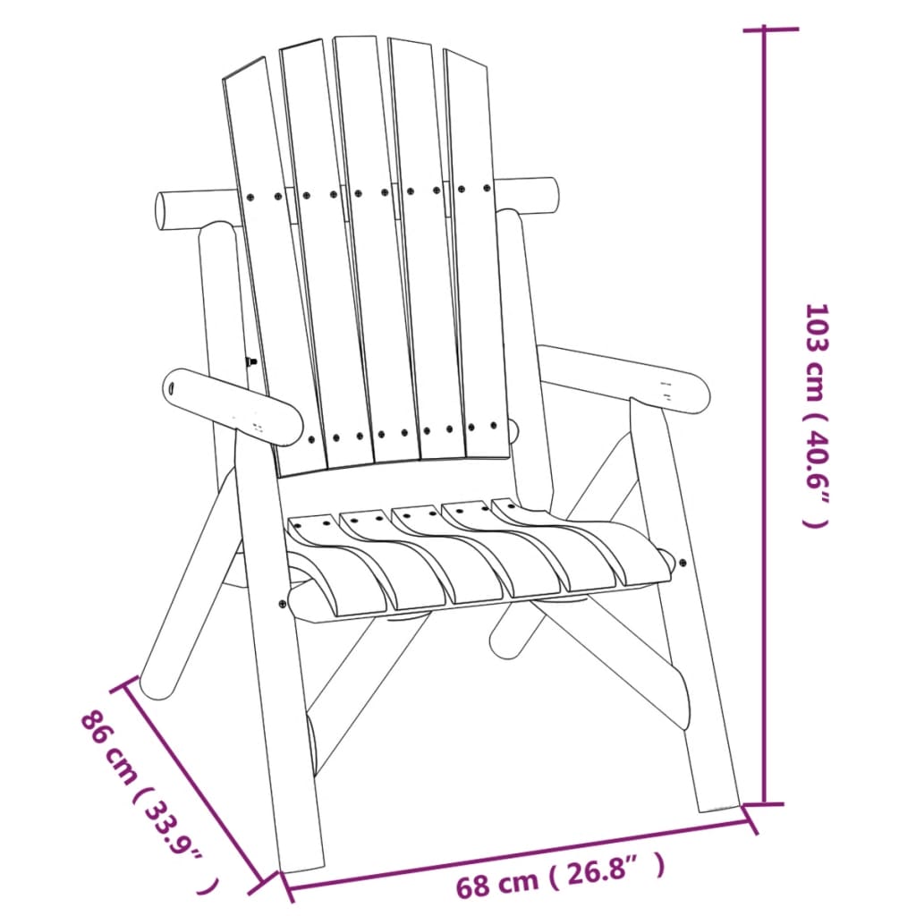 Garden Chair 68x86x103 cm Solid Wood Spruce