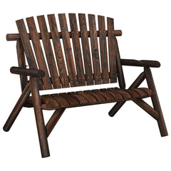 2-Seater Garden Bench 119x85x98 cm Solid Wood Spruce