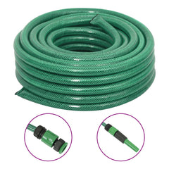 Garden Hose with Fitting Set Green 0.75" 10 m PVC