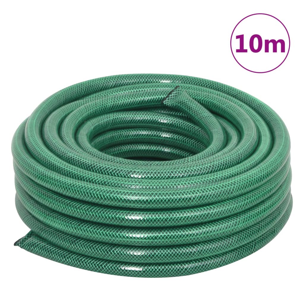 Garden Hose with Fitting Set Green 0.75" 10 m PVC