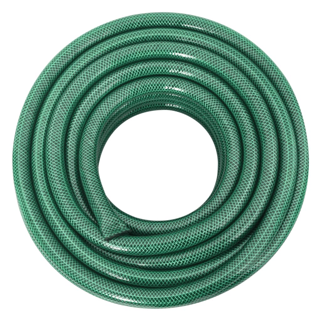 Garden Hose with Fitting Set Green 0.75" 10 m PVC