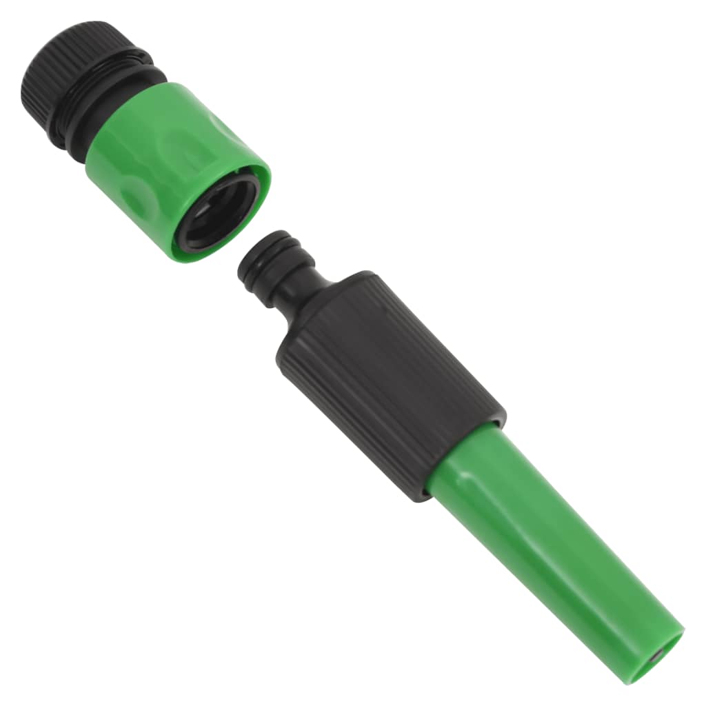 Garden Hose with Fitting Set Green 0.75" 10 m PVC