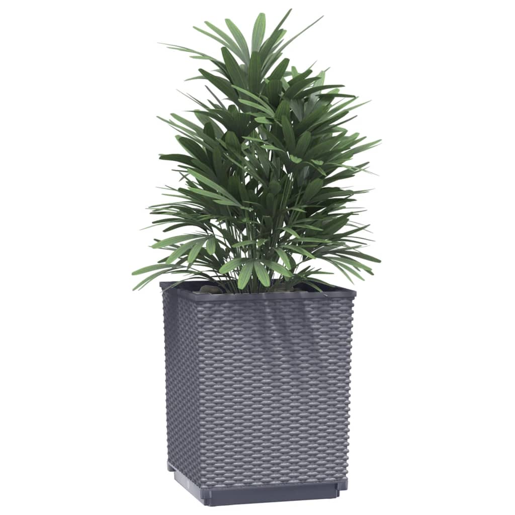 Planters 2 pcs Blue Grey 30x30x37 cm Polypropylene