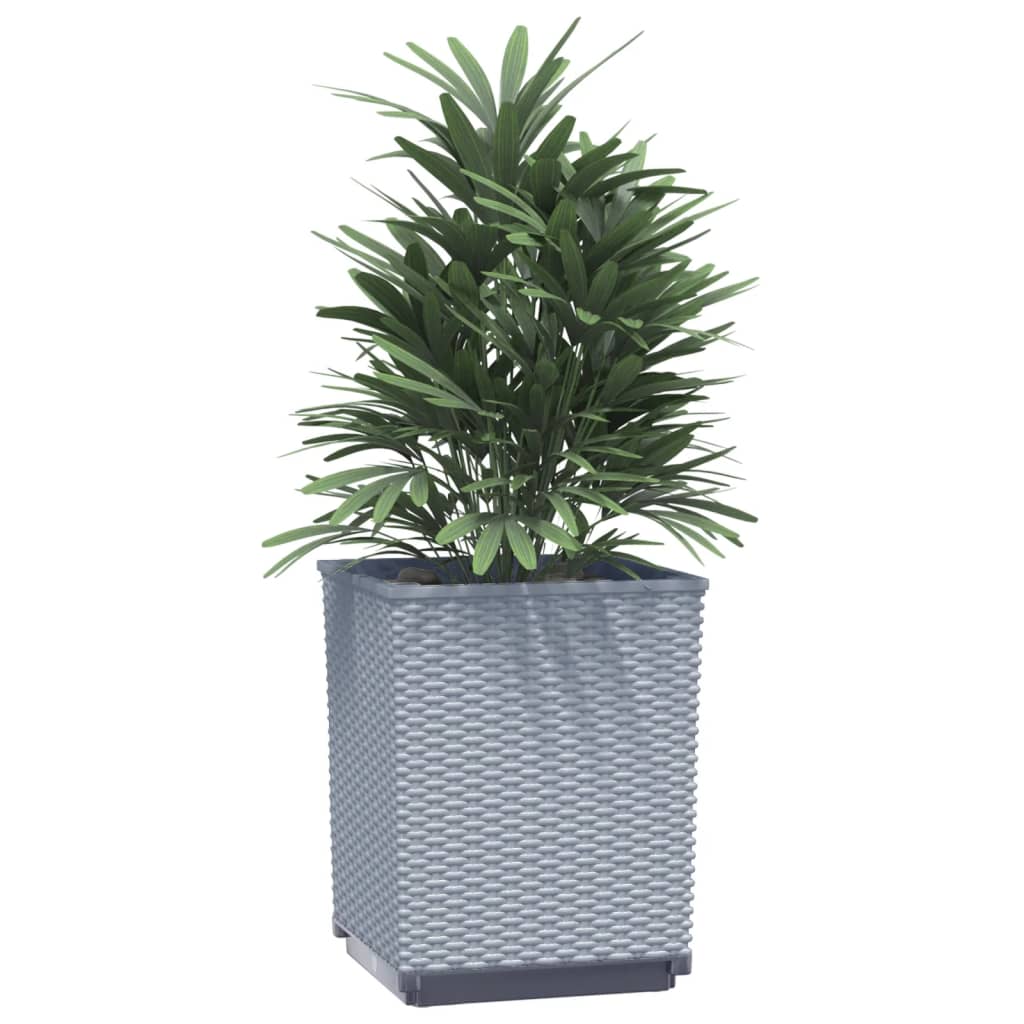 Planters 2 pcs Light Grey 30x30x37 cm Polypropylene