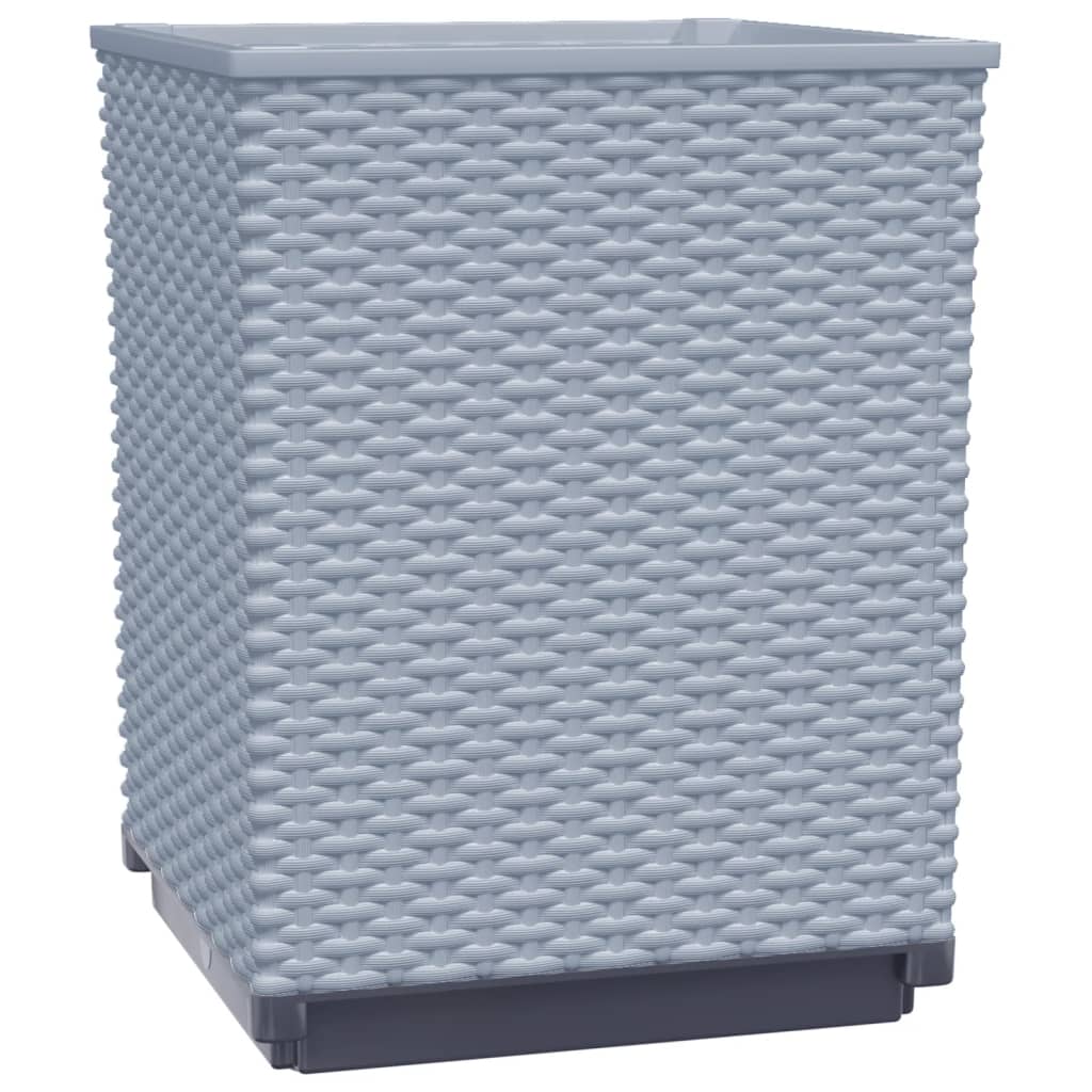 Planters 2 pcs Light Grey 30x30x37 cm Polypropylene