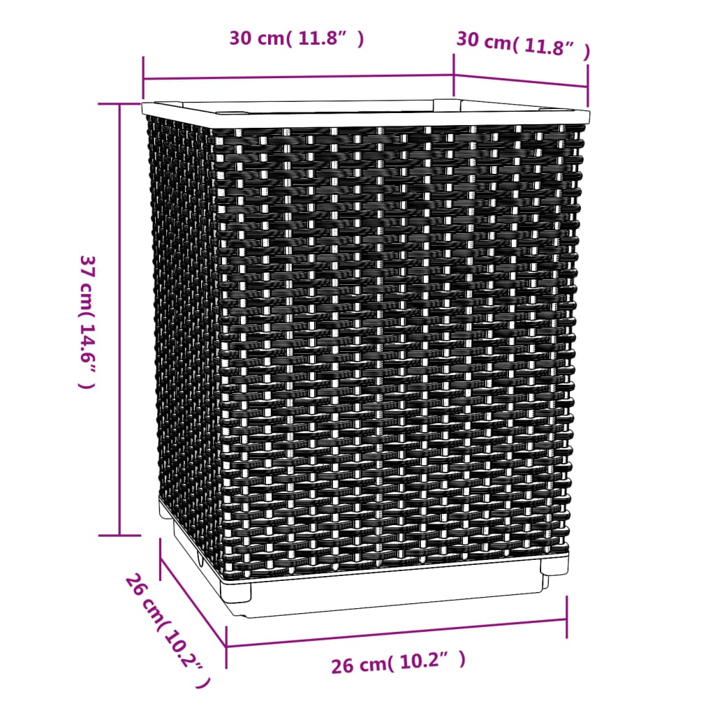 Planters 2 pcs Light Grey 30x30x37 cm Polypropylene