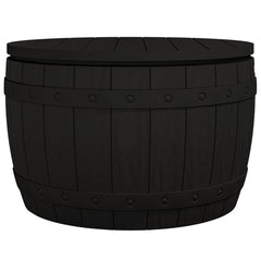 3-in-1 Garden Storage Box Black Polypropylene