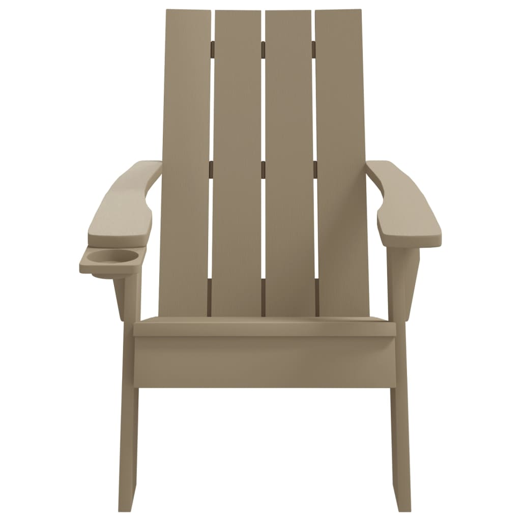 Garden Adirondack Chair Light Brown 75x88.5x89.5cm Polypropylene