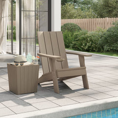 Garden Adirondack Chair Light Brown 75x88.5x89.5cm Polypropylene