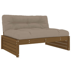 Middle Sofa Honey Brown 120x80 cm Solid Wood Pine