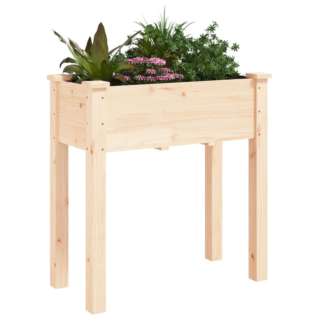 Planter with Liner 71x37x76 cm Solid Wood Fir