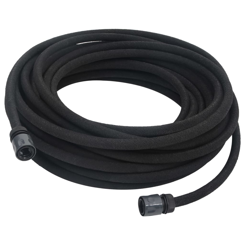 Garden Soaker Hose Black 0.6" 10 m Rubber