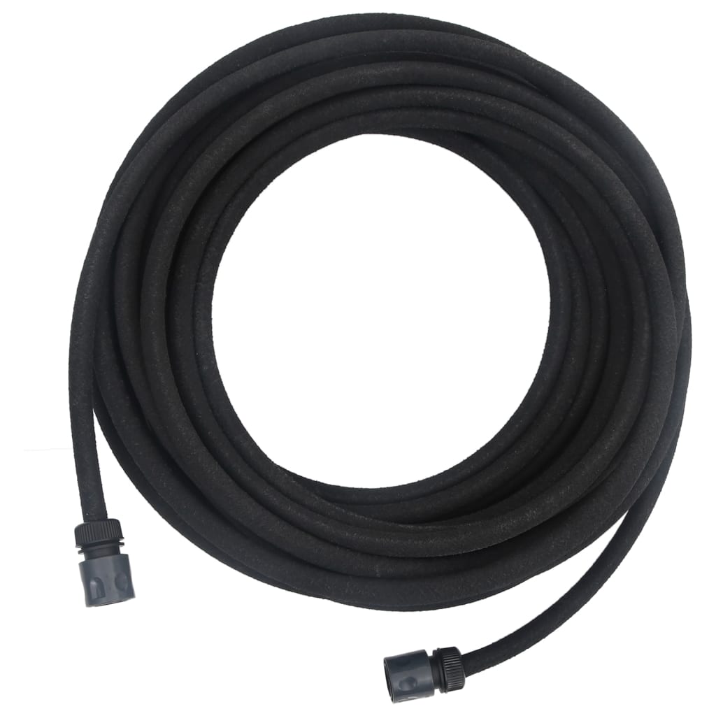 Garden Soaker Hose Black 0.6" 10 m Rubber