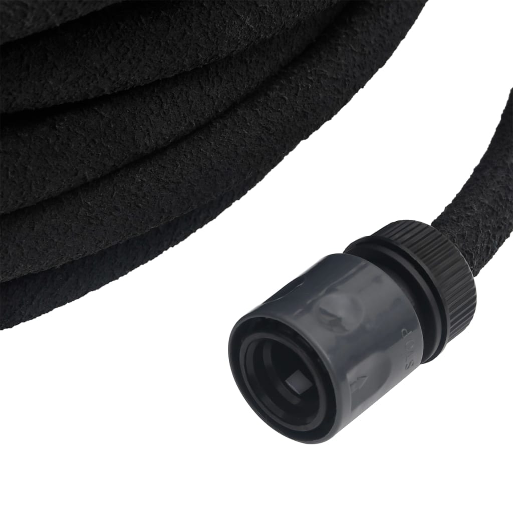 Garden Soaker Hose Black 0.6" 10 m Rubber