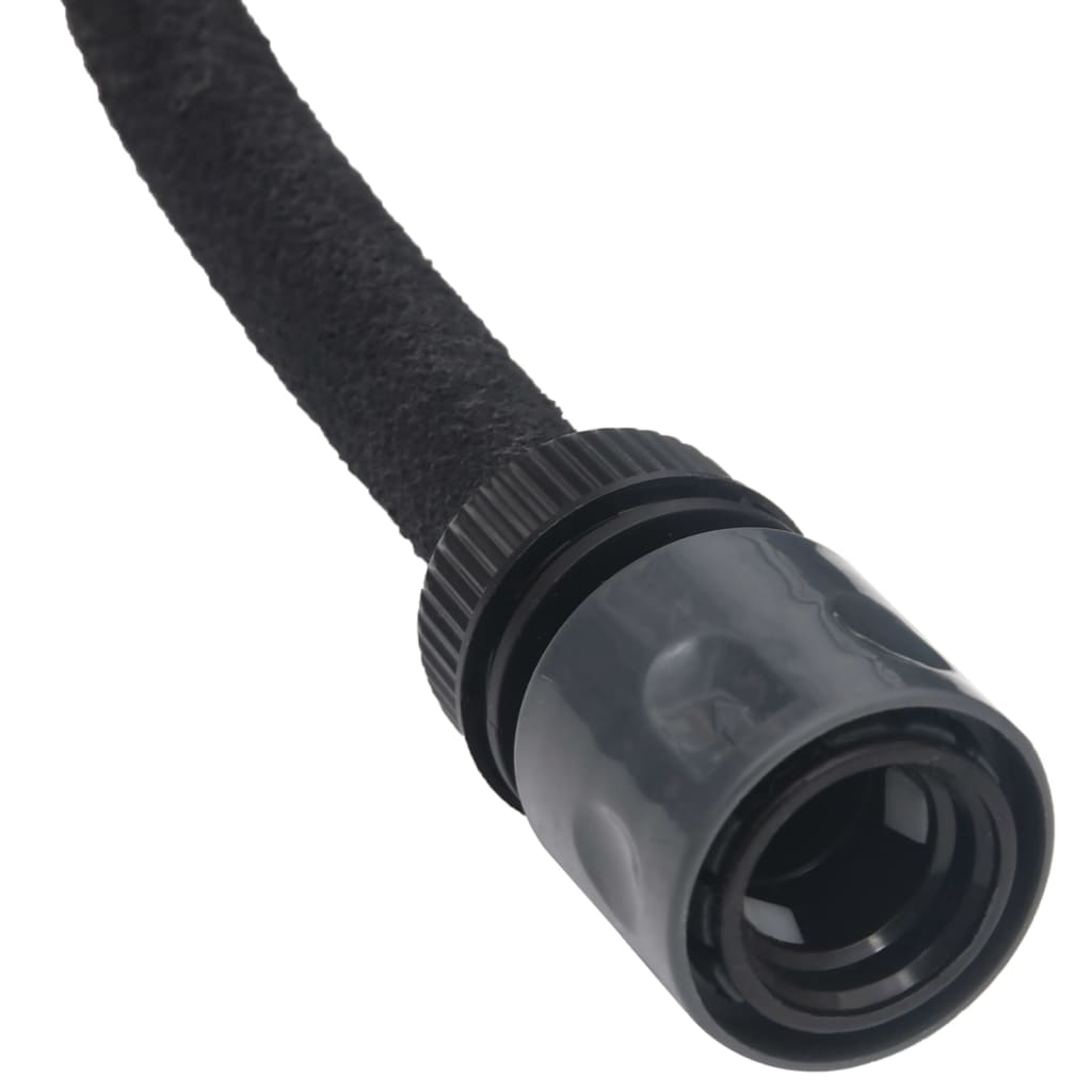 Garden Soaker Hose Black 0.6" 10 m Rubber