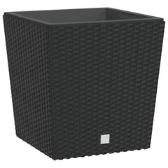 Planter with Removable Inner Anthracite 21 / 32 L PP Rattan