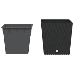 Planter with Removable Inner Anthracite 21 / 32 L PP Rattan