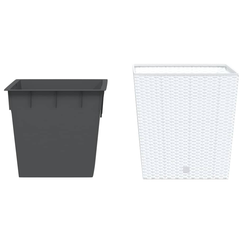 Planter with Removable Inner White 37 / 64 L PP Rattan