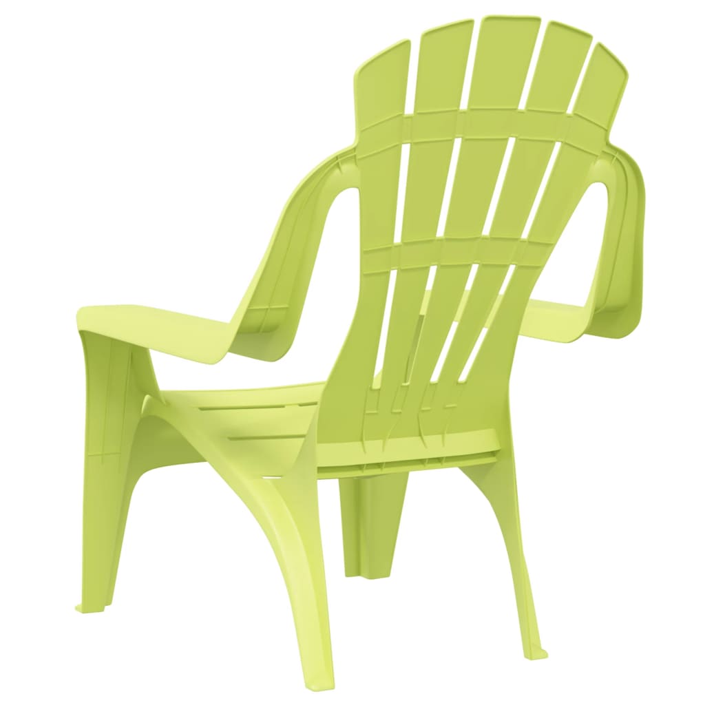 Garden Chairs 2 pcs for Children Green 37x34x44cm PP Wooden Look